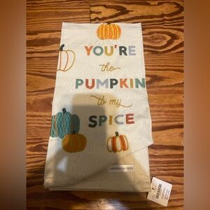 NWT! Anthropologie Cream pumpkin Dish Towel